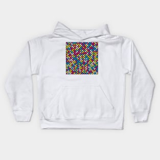 Weave Pattern (CMYK Colour) Kids Hoodie